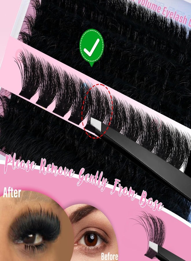 BEFACL Lash Clusters Eyelash Extensions 280D Individual Eyelashes 14-25mm DIY Lashes Extension Mega Volume False Eyelashes by BEFACL(Dramatic) - Image 5